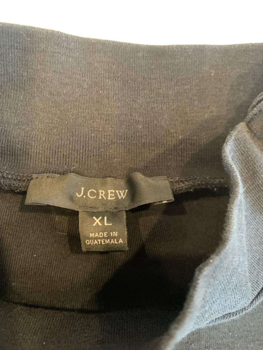 J. Crew Women’s XL Extra Large Black Long Sleeve Mock Neck Top with Gold Buttons